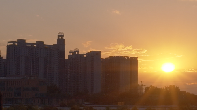 【原创】城市落日、夕阳晚霞