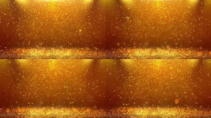 4K金色粒子视频1-无缝循环