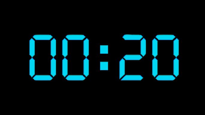 【4K】现代液晶屏1分钟顺数计时器