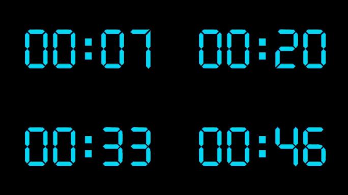 【4K】现代液晶屏1分钟顺数计时器