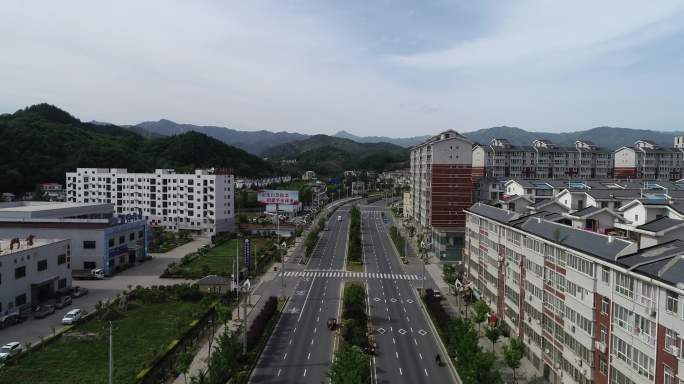 商南县高速出口大道工业园区航拍
