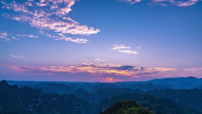 天空晚霞延时摄影素材