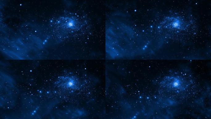 【4K宇宙背景】闪亮银河虚幻星团科技星空