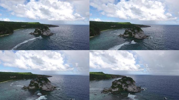 航拍塞班海边悬崖美景蔚蓝的海面15