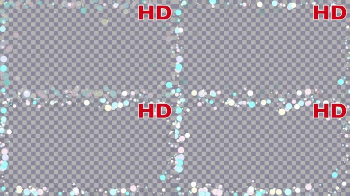 可爱卡通星星光斑相框-alpha通道