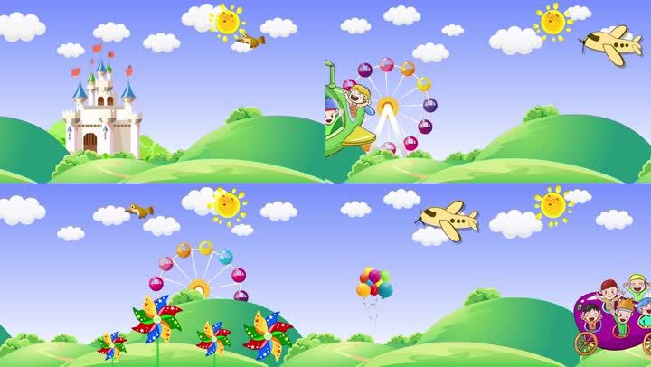 六一 儿童节 晚会背景  卡通 儿童 少儿 宝贝 儿童歌曲 舞台背景视频