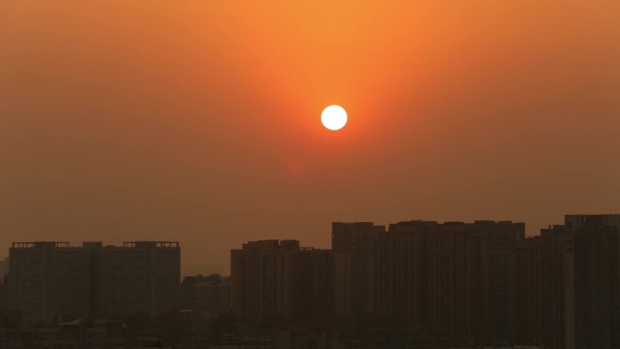 成都城市日落延时