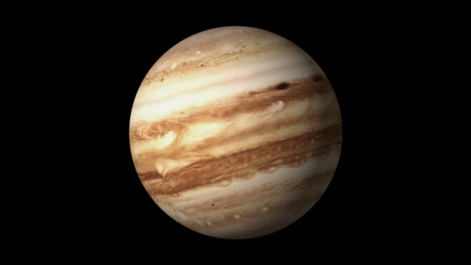 高清木星转动带透明通道无缝循环