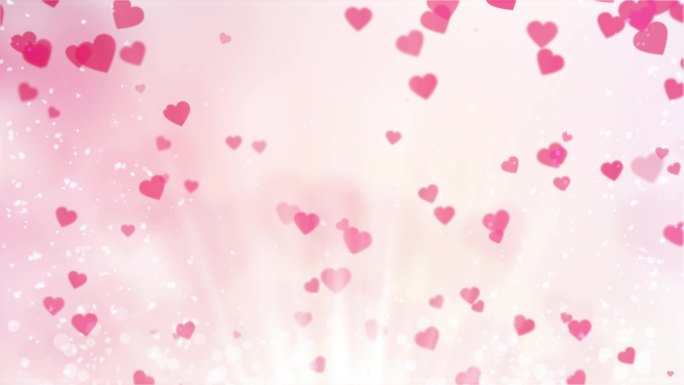 4K爱心浪漫粉色舞台背景循环