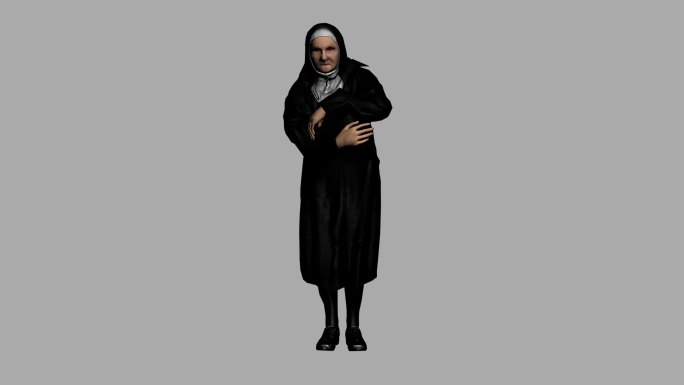 修女人物模型动画
