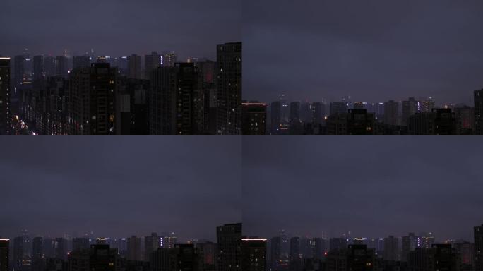 4K城市雨夜空中的流云04【2倍速】