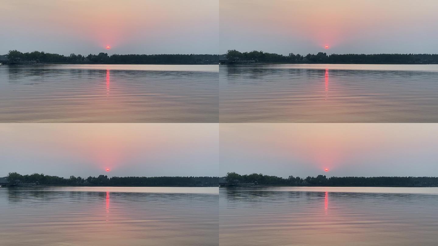 夕阳湖面1