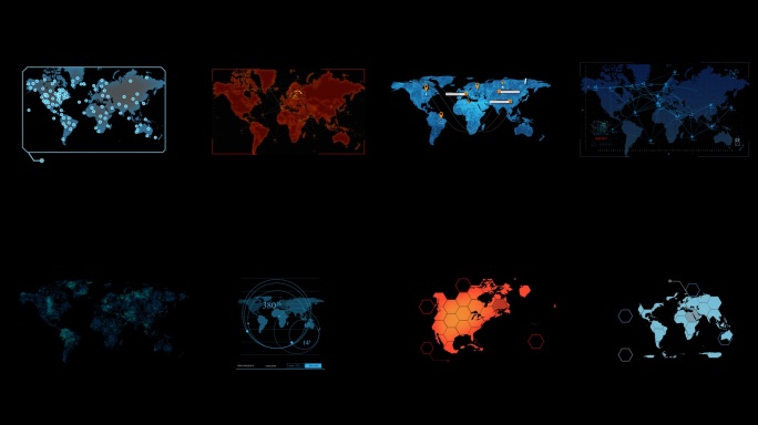 HUD世界地图8组