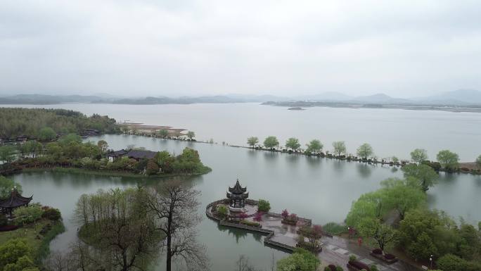 航拍江苏溧阳风景区