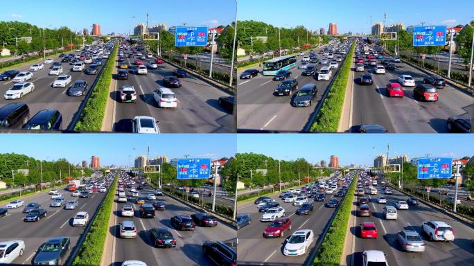 北京车流延时城市车流交通拥堵