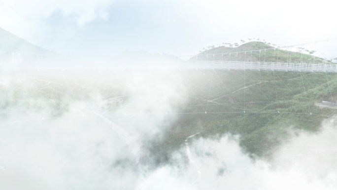 云雾中的玻璃桥