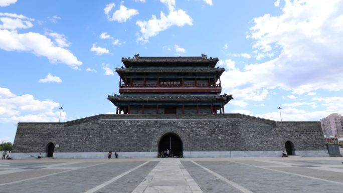 北京永定门城墙延时摄影