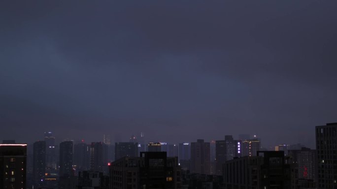 4K城市雨夜空中的流云05