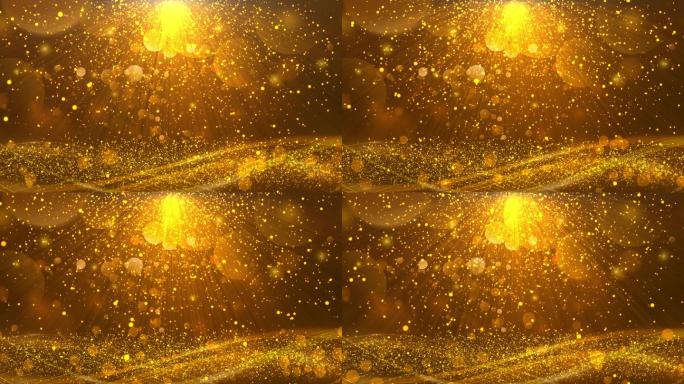 4K金色粒子视频3-无缝循环