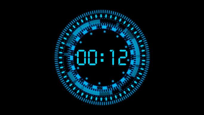 4K科技时钟圆环液晶20秒倒数计时5