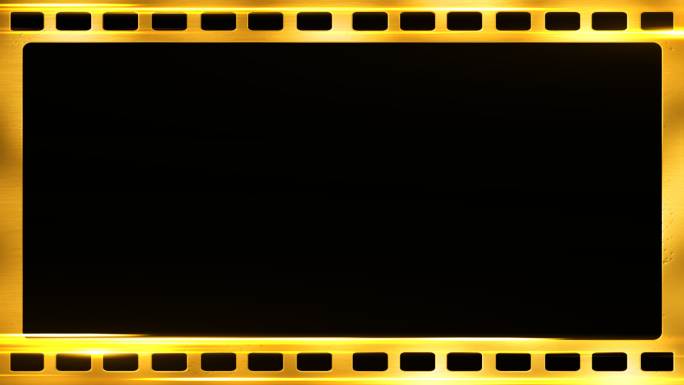4K金属质感年会颁奖胶片视频边框通道元素