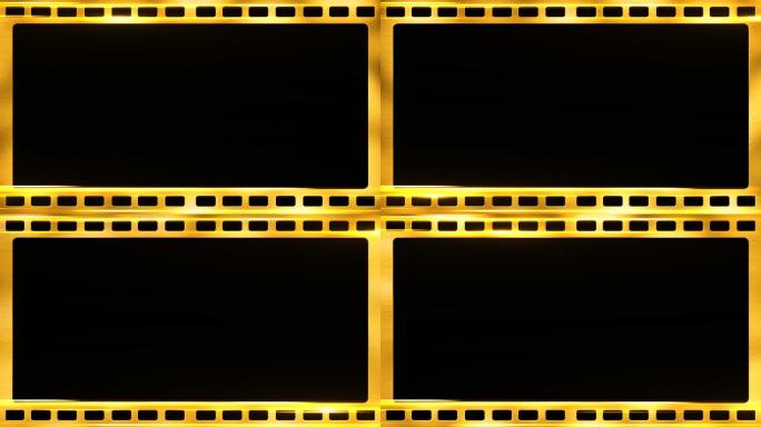 4K金属质感年会颁奖胶片视频边框通道元素