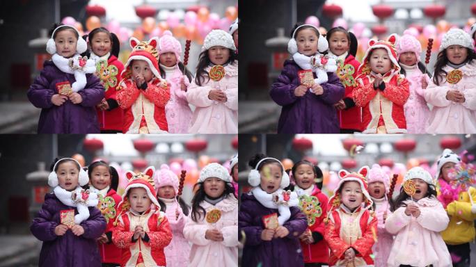 小孩拜年春节2021新年祝福