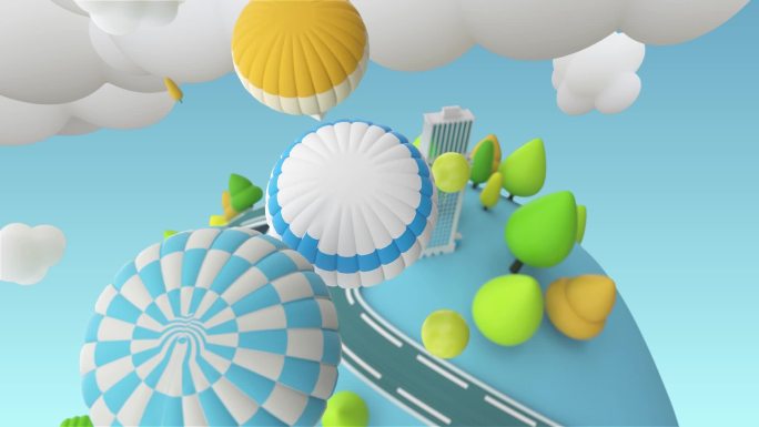 卡通六一儿童节少儿C4D+AE模板