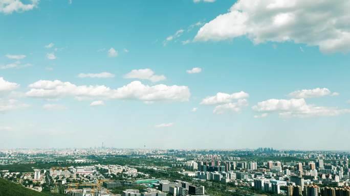 俯瞰北京4K城市俯拍全貌延时时间