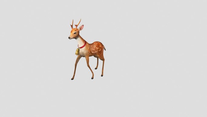 三维动画模型鹿可爱梅花鹿