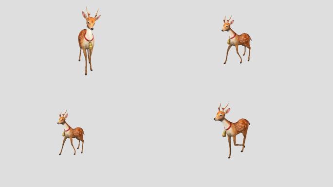 三维动画模型鹿可爱梅花鹿