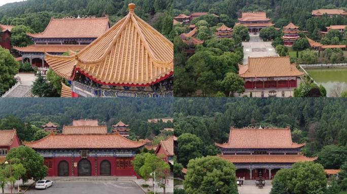 江夏龙泉山灵泉寺寺庙景区4K