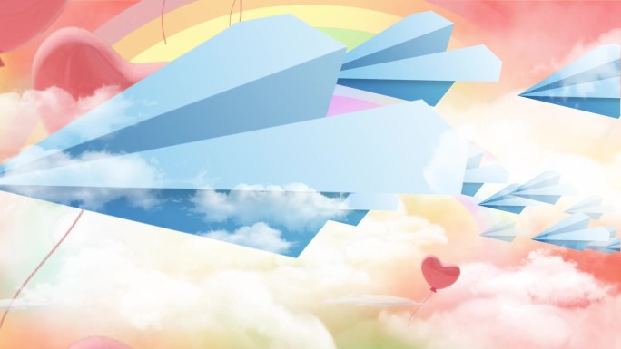 纸飞机放飞梦想大梦想家卡通背景