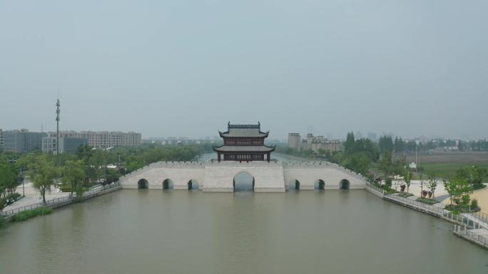 上海青浦水城门4日景夜景