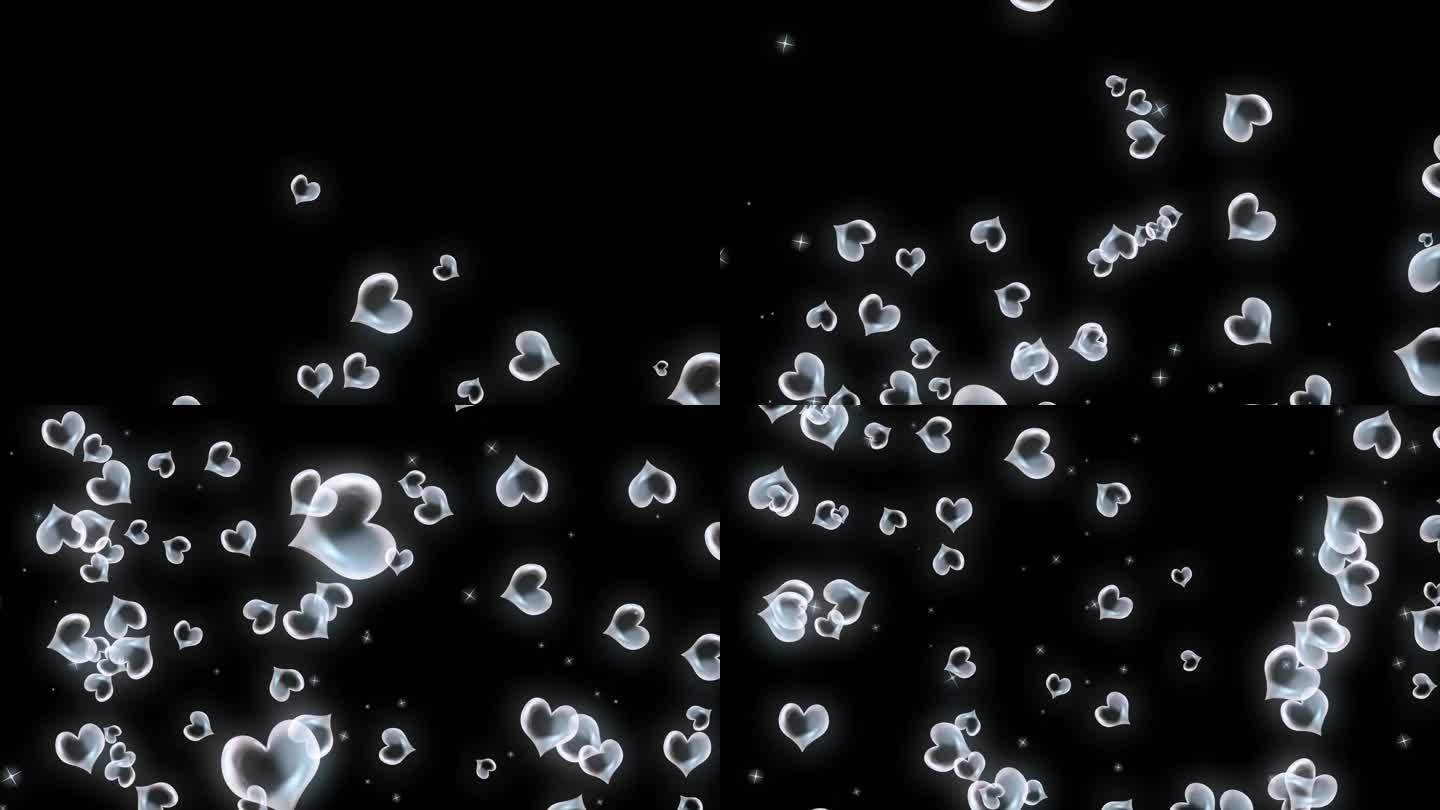 泡泡上升透明气泡爱心气泡