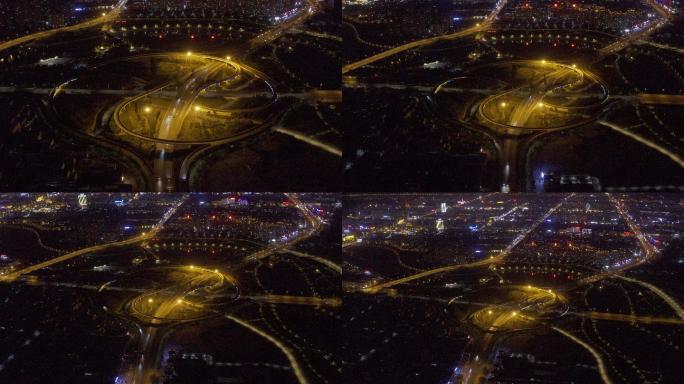 4K-原素材-朔州夜景航拍