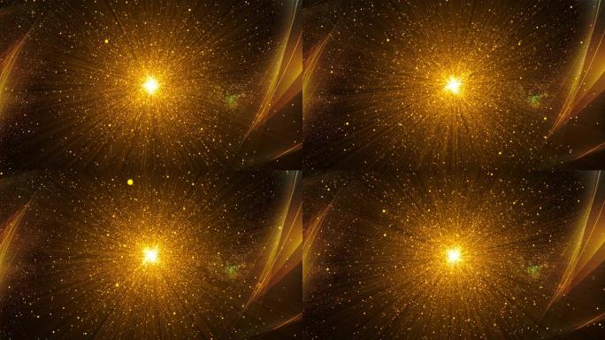 4K金色粒子视频7-无缝循环