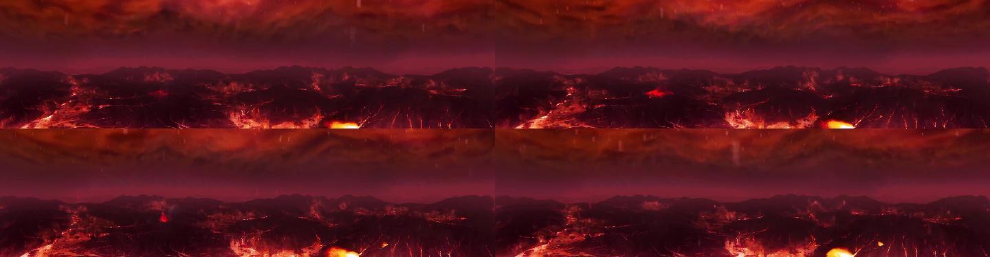 森林大火山火火焰超宽屏4K