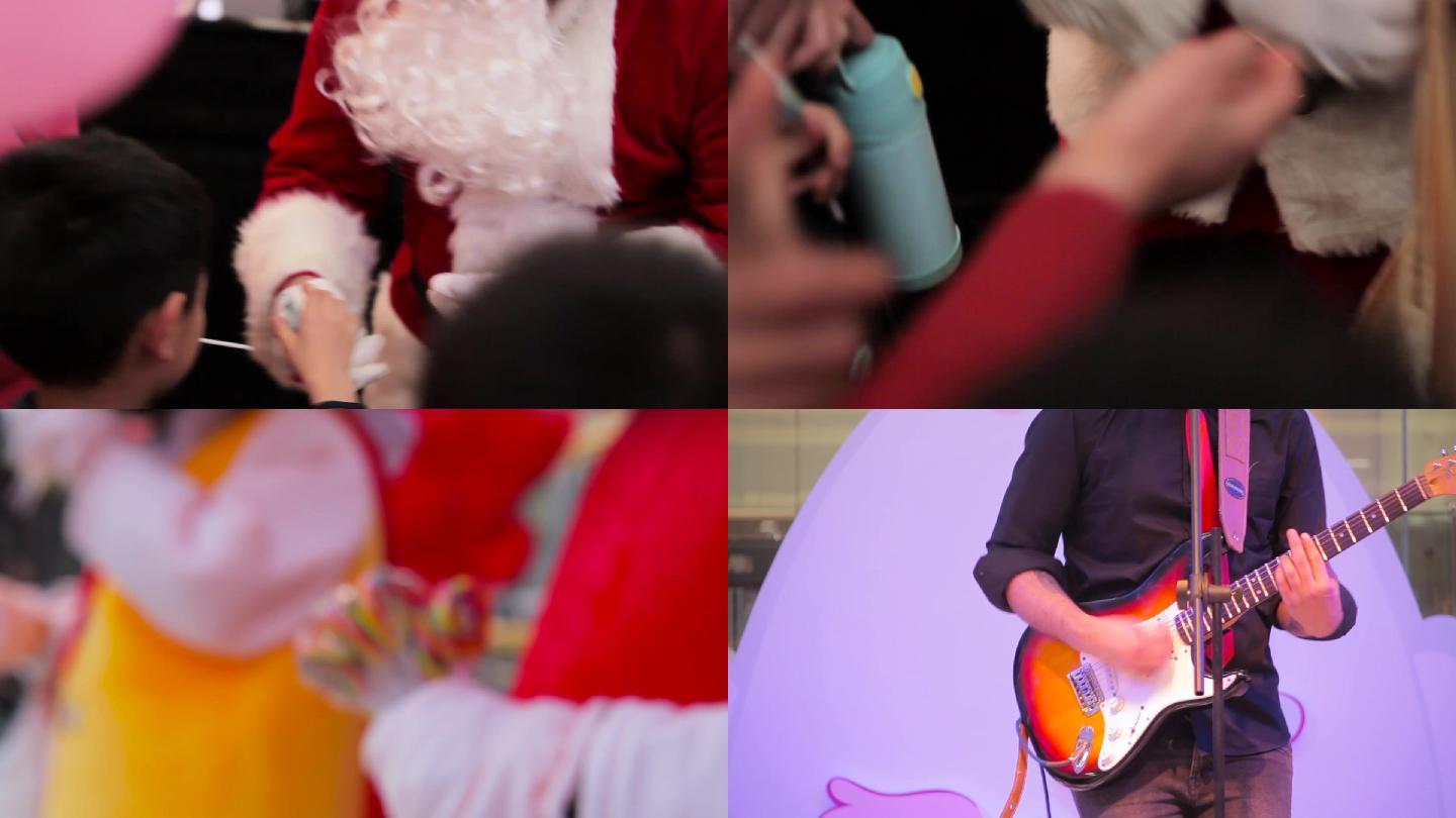 外国歌手演唱圣诞老人发礼物发棒棒糖