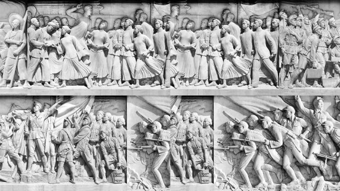 人民英雄纪念碑浮雕led大屏背景