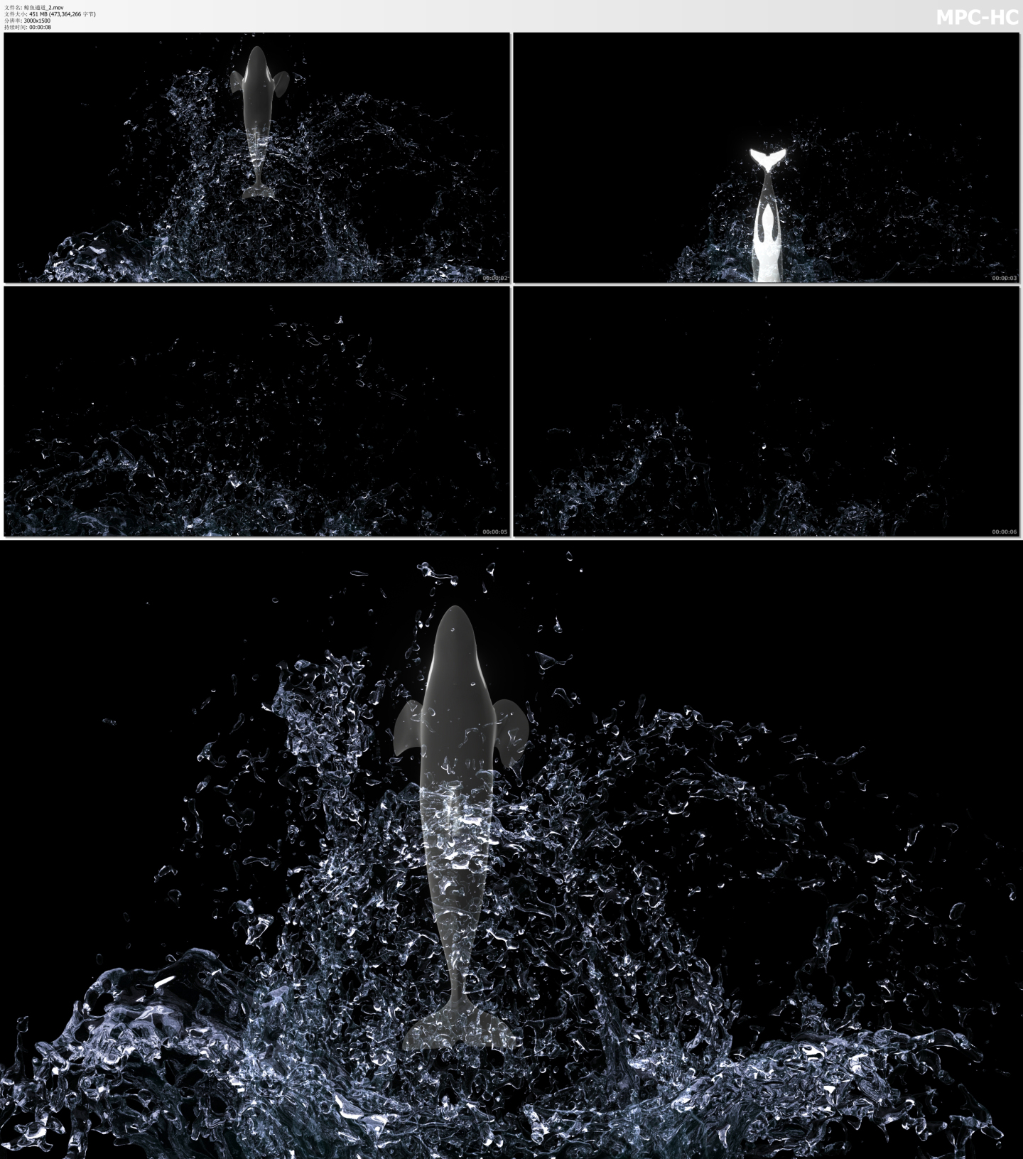 裸眼3D鲸鱼跳跃