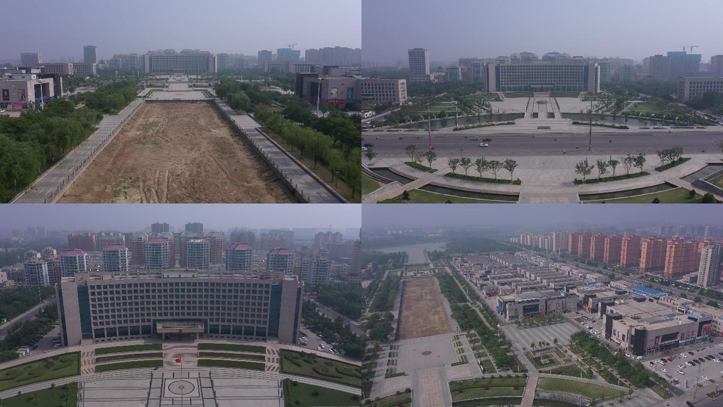 4k-原素材-单县政府航拍
