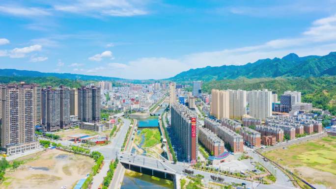 山阳县全景航拍延时摄影