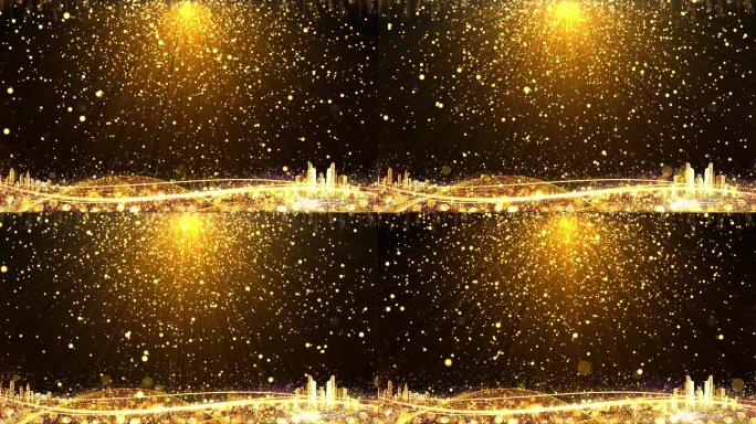 4K金色粒子视频11-无缝循环
