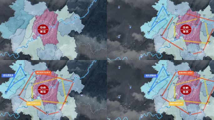 重庆主城都市区演示表现动画视频