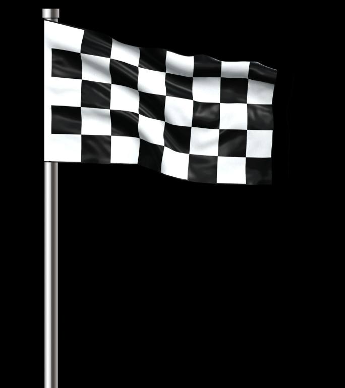 黑白比赛旗子