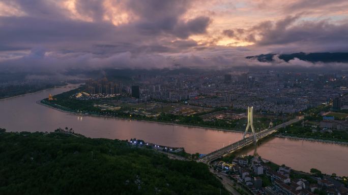 丽水南明湖航拍延时