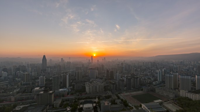 兰州日出延时大景