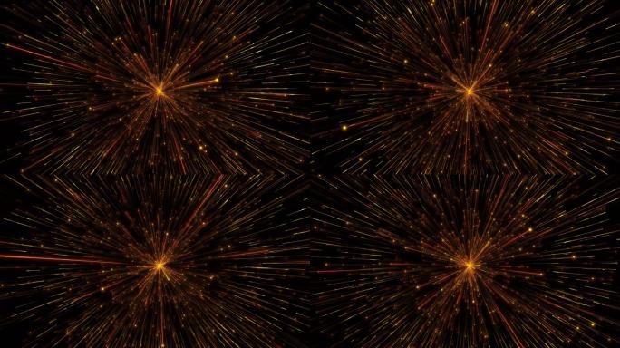 4541 发光金色粒子线条飘动