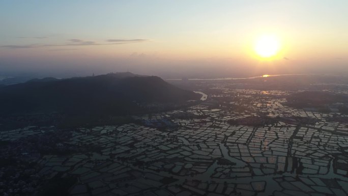 佛山桑基鱼塘航拍